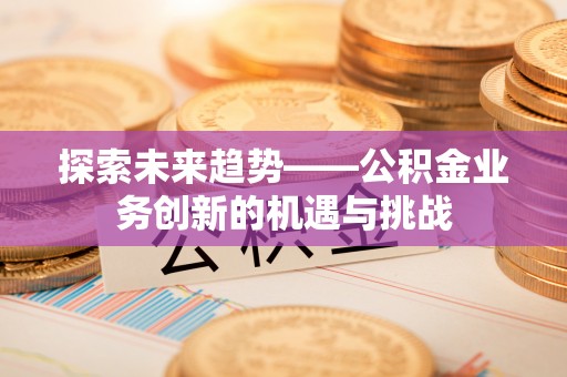乳源探索未来趋势——公积金业务创新的机遇与挑战