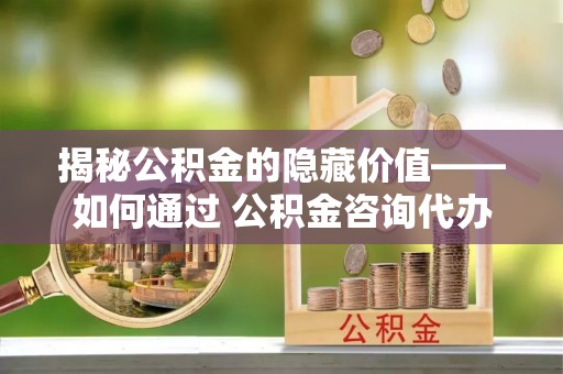兰西揭秘公积金的隐藏价值——如何通过 公积金咨询代办提取 优化财富管理