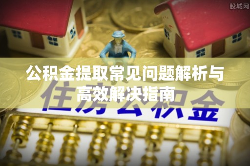 诏安公积金提取常见问题解析与高效解决指南