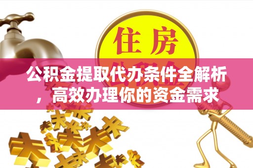 临夏公积金提取代办条件全解析，高效办理你的资金需求
