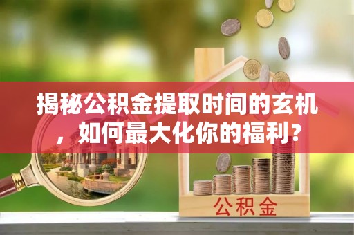 师宗揭秘公积金提取时间的玄机，如何最大化你的福利？