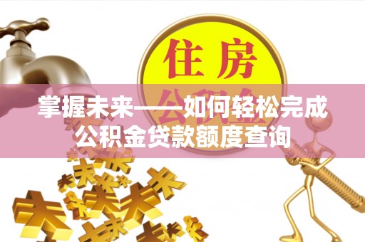咨询掌握未来——如何轻松完成公积金贷款额度查询